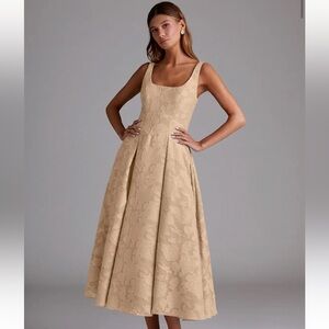 Azazie Amalie Maxi Dress Champagne NWT